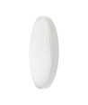 Plafonnier LED 24W avec détecteur - Ø29,5cm, IP44, bord blanc, 3000K, capteur micro-ondes intégré