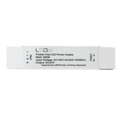 Alimentation 200W / 24V DC - 12.5A, IP20 intérieur, Flicker free