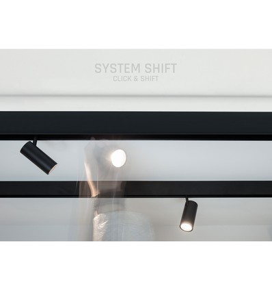 SHIFT Spot M - lumière 44x157x178mm, 10W, 24°, noir, DALI