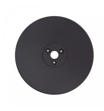 Base noire pour éclairage de façade Piatta 12W - Ø30cm, hauteur 3cm, ronde, noire, accessoire pour la série Piatta