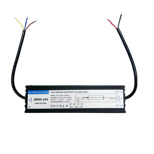 Alimentation dimmable 200W / 24V DC - 8.33A, IP67, Triac