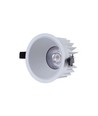 Spot encastrable 10W Ø8,5cm dimmable RA99 - IP54, perçage : Ø7,5 cm, dimensions : Ø8,5 cm, bord blanc