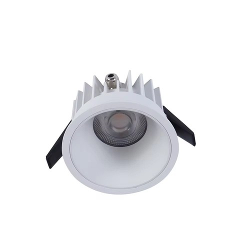 Spot encastrable 10W Ø8,5cm dimmable RA99 - IP54, perçage : Ø7,5 cm, dimensions : Ø8,5 cm, bord blanc