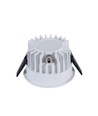Spot encastrable 10W Ø8,5cm DimToWarm RA94 - Découpe : Ø7,5 cm, Dimensions : Ø8,5 cm, Bord blanc