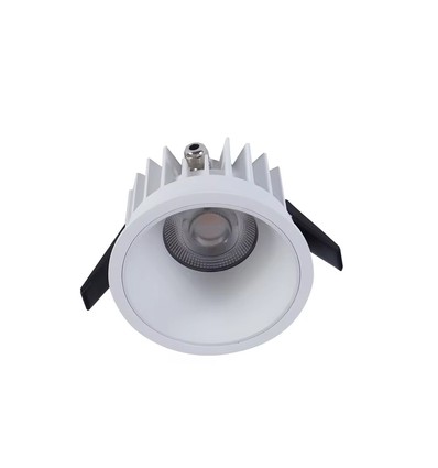 Spot encastrable 10W Ø8,5cm DimToWarm RA94 - Découpe : Ø7,5 cm, Dimensions : Ø8,5 cm, Bord blanc