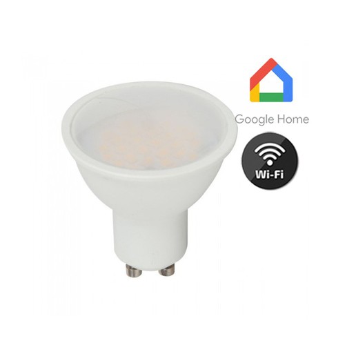 Ampoule LED V-Tac 5W Smart Home - Tuya/Smart Life, compatible Google Home, Alexa et smartphones, Spot GU10