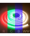 Ruban LED COB 5m 20W/m RGB+WW - 24V DC, IP20, 784 LED par mètre, COB LED