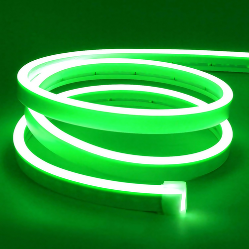 8W par mètre Vert 8x16 CLIP-ON Neon Flex LED - 24V DC, IP67