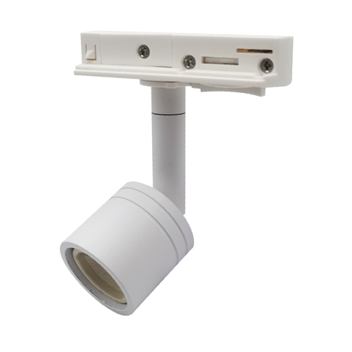 Spot sur rail monophasé GU10 - Blanc, sans source lumineuse, 1F3W