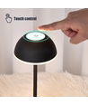 Lampe de table LED rechargeable intérieur/extérieur - Gris, tactile dimmable, 3 en 1, IP54 extérieur