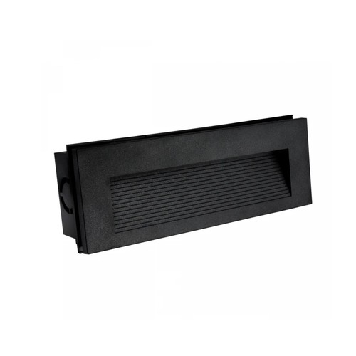Éclairage d'escalier encastré 6W CCT - 3 températures de couleur, IP54, Noir, 23 x 8,4 x 5,2 cm, 230V