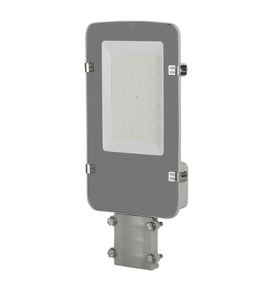 V-Tac lampe de rue LED 30W - Ø50/Ø60mm, puce Samsung, IP65, boîtier gris