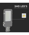 V-Tac lampe de rue LED 30W - Ø50/Ø60mm, puce Samsung, IP65, boîtier gris
