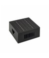 Applique solaire avec effet lumineux réglable - IP54, noir, rotative, carrée, capteur crépusculaire
