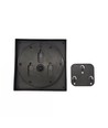 Applique solaire avec effet lumineux réglable - IP54, noir, rotative, carrée, capteur crépusculaire