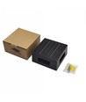 Applique solaire avec effet lumineux réglable - IP54, noir, rotative, carrée, capteur crépusculaire