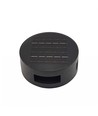 Applique solaire - IP54, ronde, noire, rotative, capteur crépusculaire