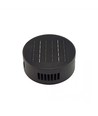Applique solaire - IP54, ronde, noire, rotative, capteur crépusculaire