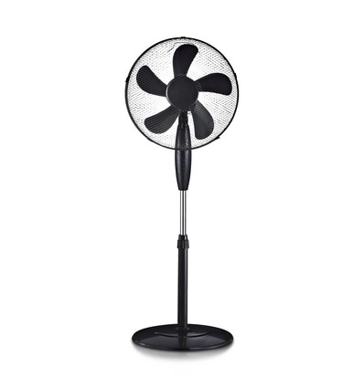 Ventilateur en acier 55W - avec pied rond de 410 mm, 4 boutons, 5 pales (16 pouces)
