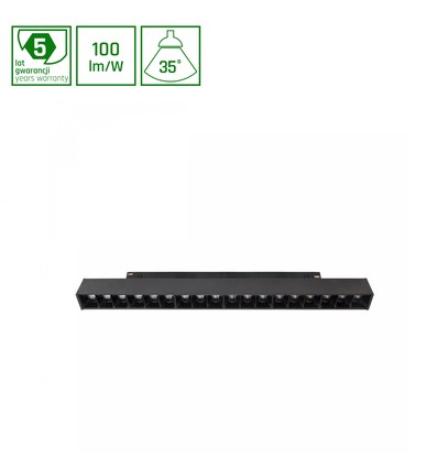 SHIFT System GRID M 17W spot sur rail pour 48V - DALI dimmable, RA90, 35°, 3000K, garantie 5 ans
