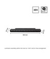 SHIFT System GRID M 17W spot sur rail pour 48V - DALI dimmable, RA90, 35°, 3000K, garantie 5 ans