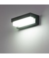 Applique murale solaire CCT - IP54, 3 couleurs de lumière, noir, carrée, capteur crépusculaire