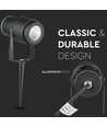 Lampe de jardin LED 12W - vert, boîtier noir