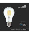 Ampoule LED filament E27 10W - A60, verre clair, 1055lm, 4000K