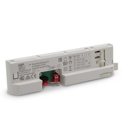 Driver de remplacement pour spot sur rail - Blanc, Compatible avec spot sur rail 3 phases, 24-42V, 650-800mA