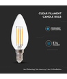 Ampoule LED flamme E14 4W dimmable - Filament, blanc chaud