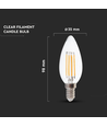 Ampoule LED flamme E14 4W dimmable - Filament, blanc chaud