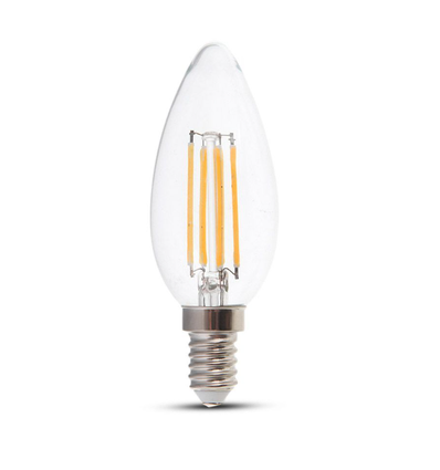 Ampoule LED flamme E14 4W dimmable - Filament, blanc chaud