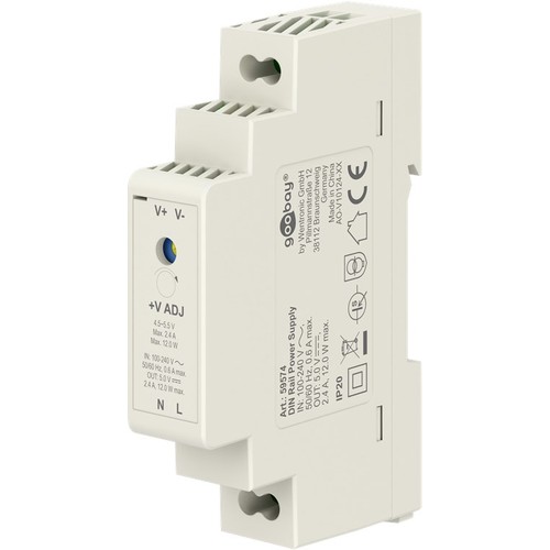Alimentation DIN rail 5V 12W - 5V DC, 2,4A