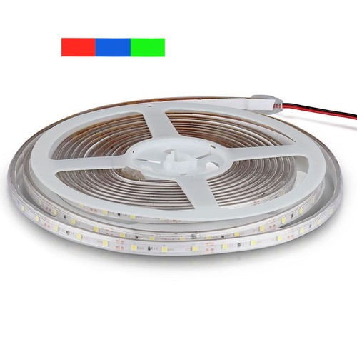 Ruban LED 5m 3,6W/m résistant aux éclaboussures - IP65, 60 LED par mètre, choisissez la couleur