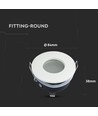 IP54 Downlight sans source lumineuse - Joint en caoutchouc, Trou : Ø7,5 cm, Dimensions : Ø8,4 cm, compatible avec GU10 et MR16