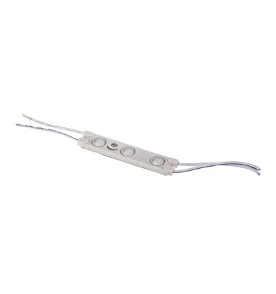 Module 3 LED, 1W, Rouge - IP67 étanche, 12V, 2835 SMD, dos autocollant