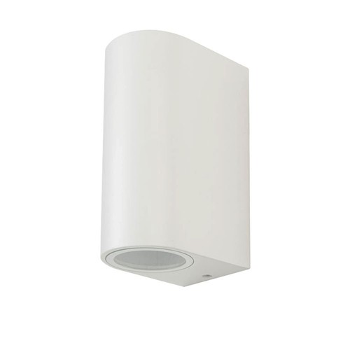 Applique murale GU10 Up/Down - IP44 extérieur, blanc, aluminium, sans source lumineuse