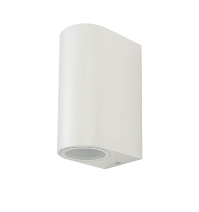 Applique murale GU10 Up/Down - IP44 extérieur, blanc, aluminium, sans source lumineuse