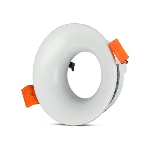 Downlight GU10 encastrable - Rond, blanc, trou Ø75 mm, système de verrouillage sans ressort, sans source lumineuse