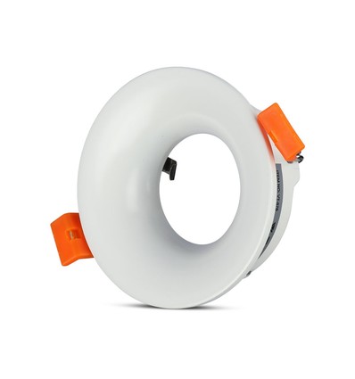 Downlight GU10 encastrable - Rond, blanc, trou Ø75 mm, système de verrouillage sans ressort, sans source lumineuse