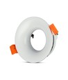 Downlight GU10 encastrable - Rond, blanc, trou Ø75 mm, système de verrouillage sans ressort, sans source lumineuse