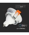 Downlight GU10 encastrable - Rond, blanc, trou Ø75 mm, système de verrouillage sans ressort, sans source lumineuse