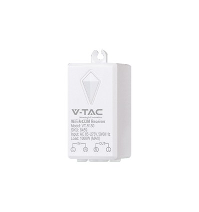 Récepteur WiFi pour interrupteurs sans fil, 1000W - Smart Home, compatible Alexa/Google Home, IP20 intérieur