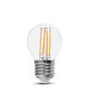 Ampoule LED E27 6W filament - G45, 800lm, 133lm/W, verre clair, 6400K