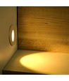 Spot LED encastrable rond 3W Ø7,5cm pour escaliers - 270lm, 4000K, blanc, trou : Ø6,2 cm