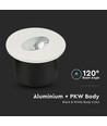 Spot LED encastrable rond 3W Ø7,5cm pour escaliers - 270lm, 4000K, blanc, trou : Ø6,2 cm