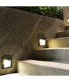 Éclairage d'escalier LED 2W - Noir, saillie, IP65 intérieur/extérieur, 230V
