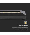 Éclairage d'escalier LED 3W - IP65, noir, rectangulaire, extérieur, 230 x 80 x 28 mm