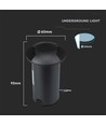 Spot encastrable LED 1W - Lumière 3000K, Noir