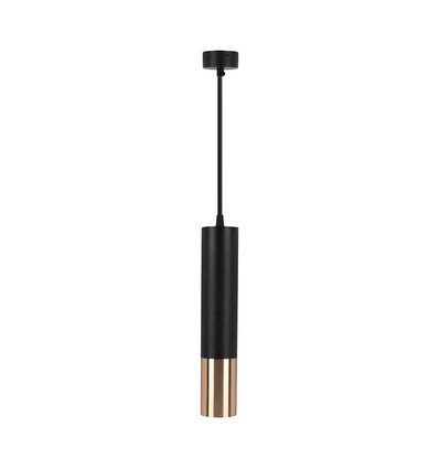 Suspension V-Tac GU10 noir/or - Ø6x30cm, GU10